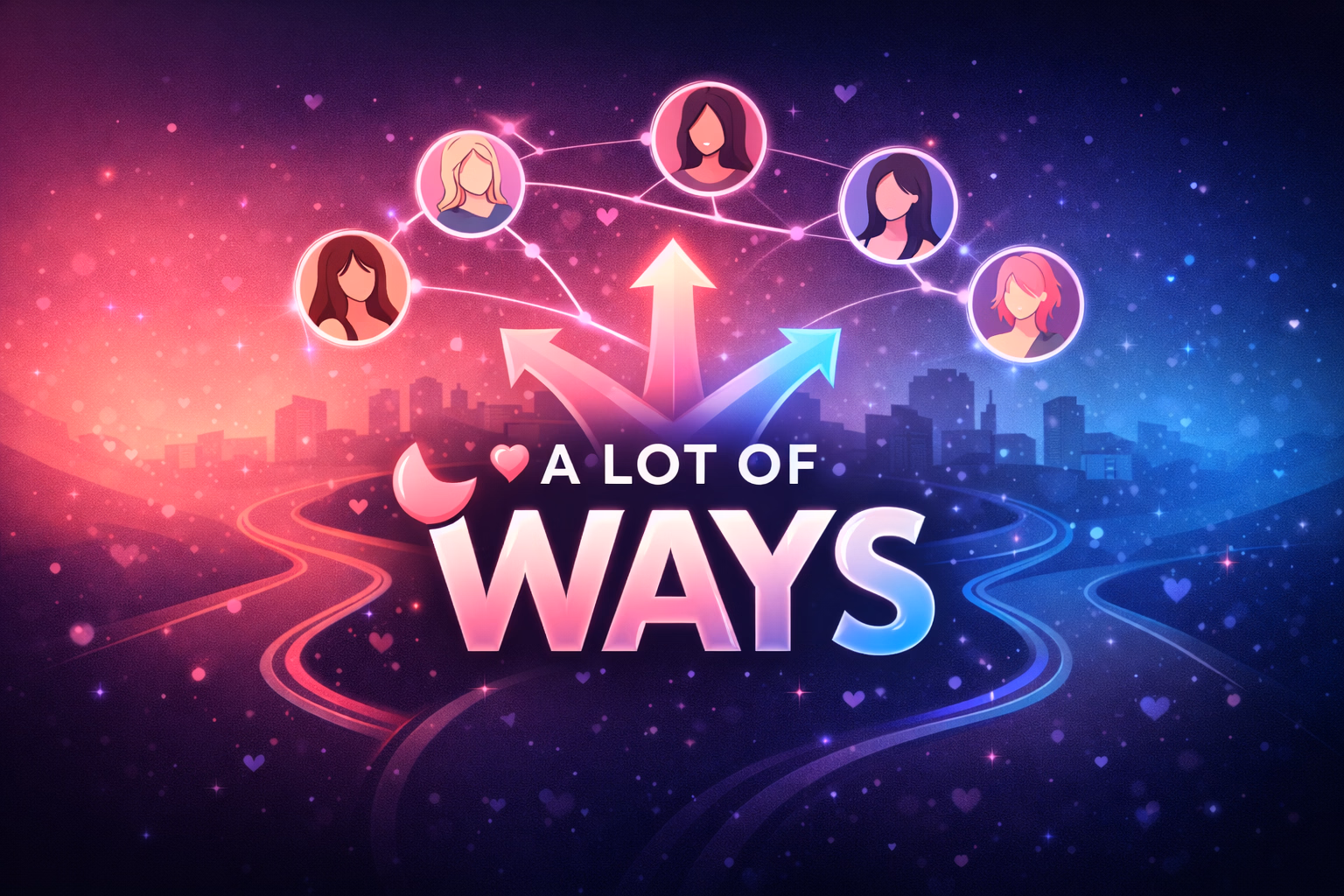 A Lot of Ways cover art for the LLL Studios dating sim