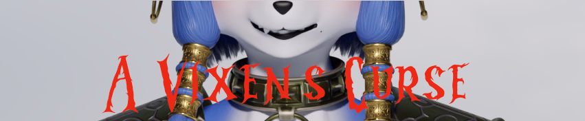 A Vixen's Curse cover art featuring the furry protagonist Kay