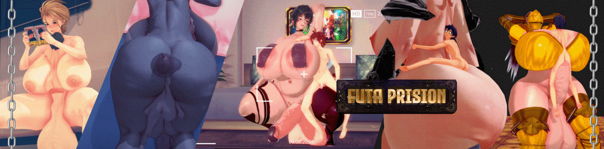 Futa Prision cover art showing an animated futanari corruption scene
