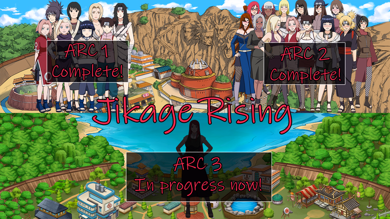 Jikage Rising cover art featuring the main cast in a stylized ninja setting