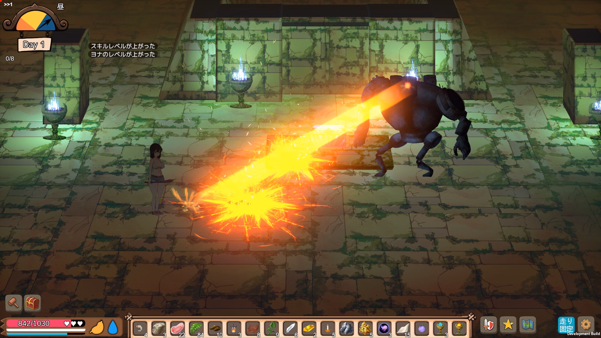 Character interaction scene showing NPC dialogue