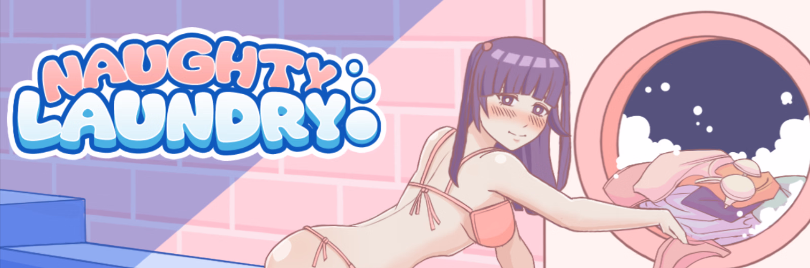 Naughty Laundry Redux cover art featuring 2DCG monster-girl characters