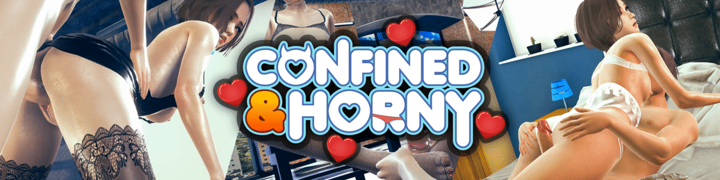 Confined and Horny cover art — animated 3DCG scene from Tukann's HTML sandbox game