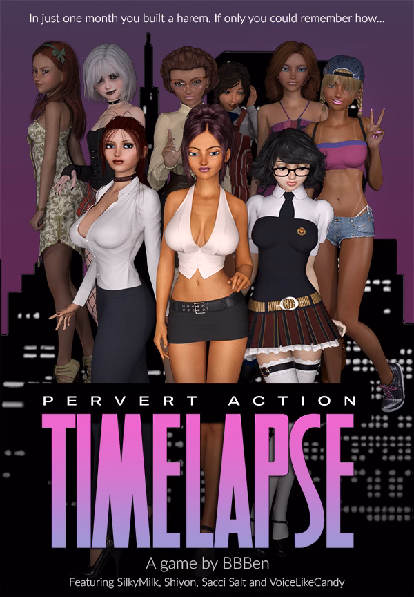 Pervert Action: Timelapse cover art showing the game's poster artwork