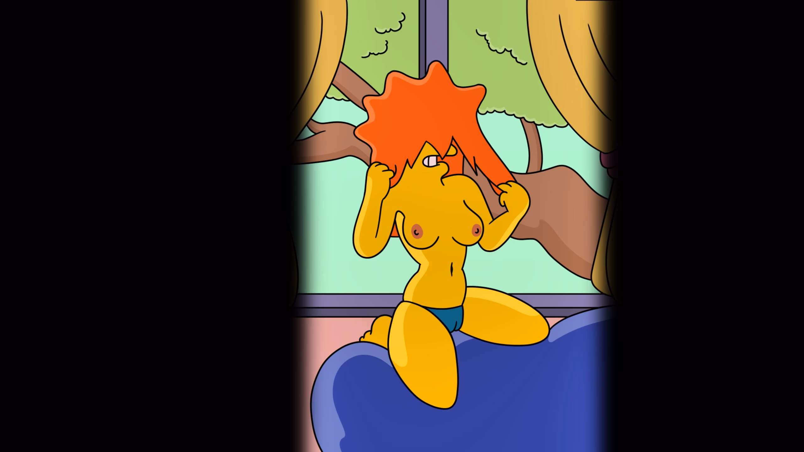 The Simpsons Dating Sim gameplay screenshot showing character interaction