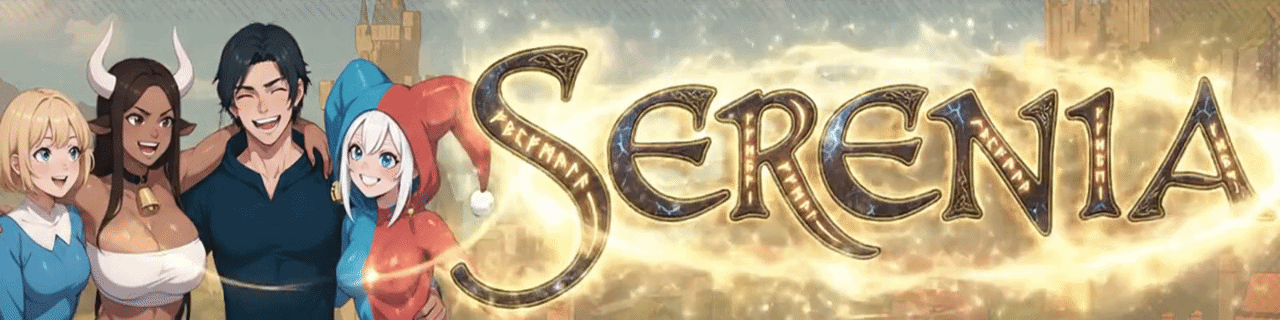 Animated banner for Serenia, a 2D fantasy adult RPG by OffWhite Studios