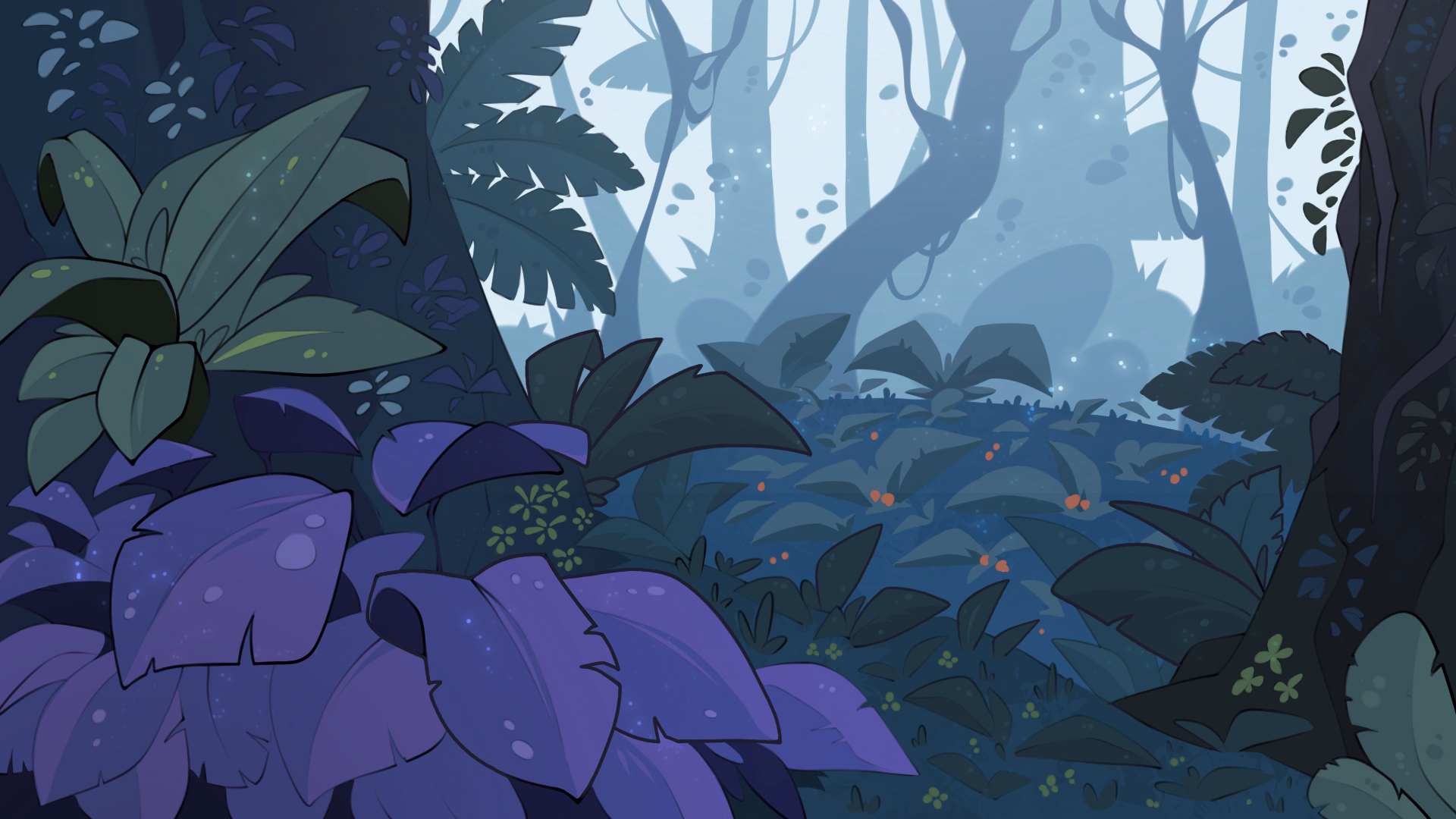 Tunturico: Treasures of the Sun - adventure scene in the game's 2DCG style
